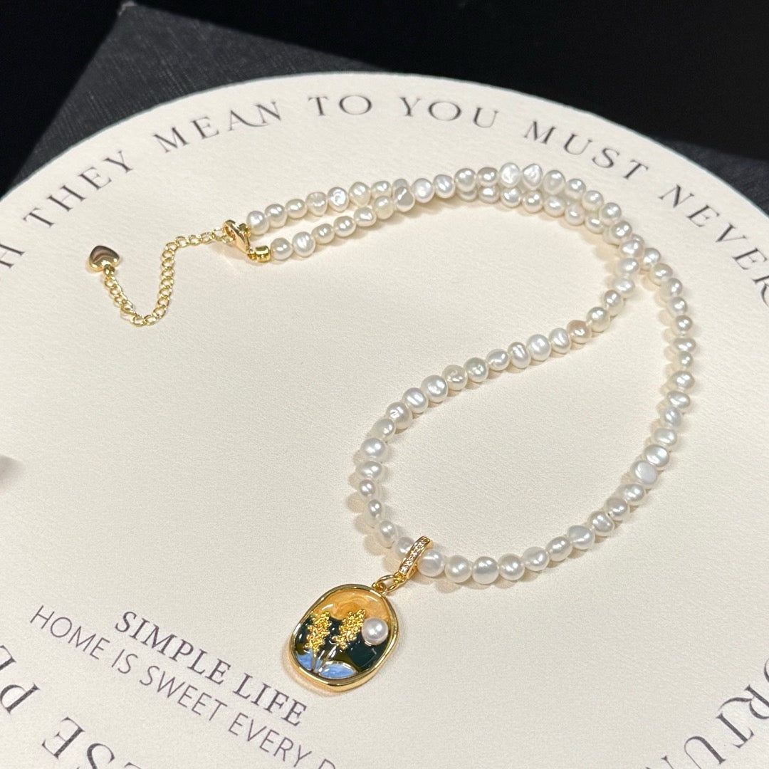 Natural Baroque Freshwater Pearl with Versatile Clasp, Detachable Pendant