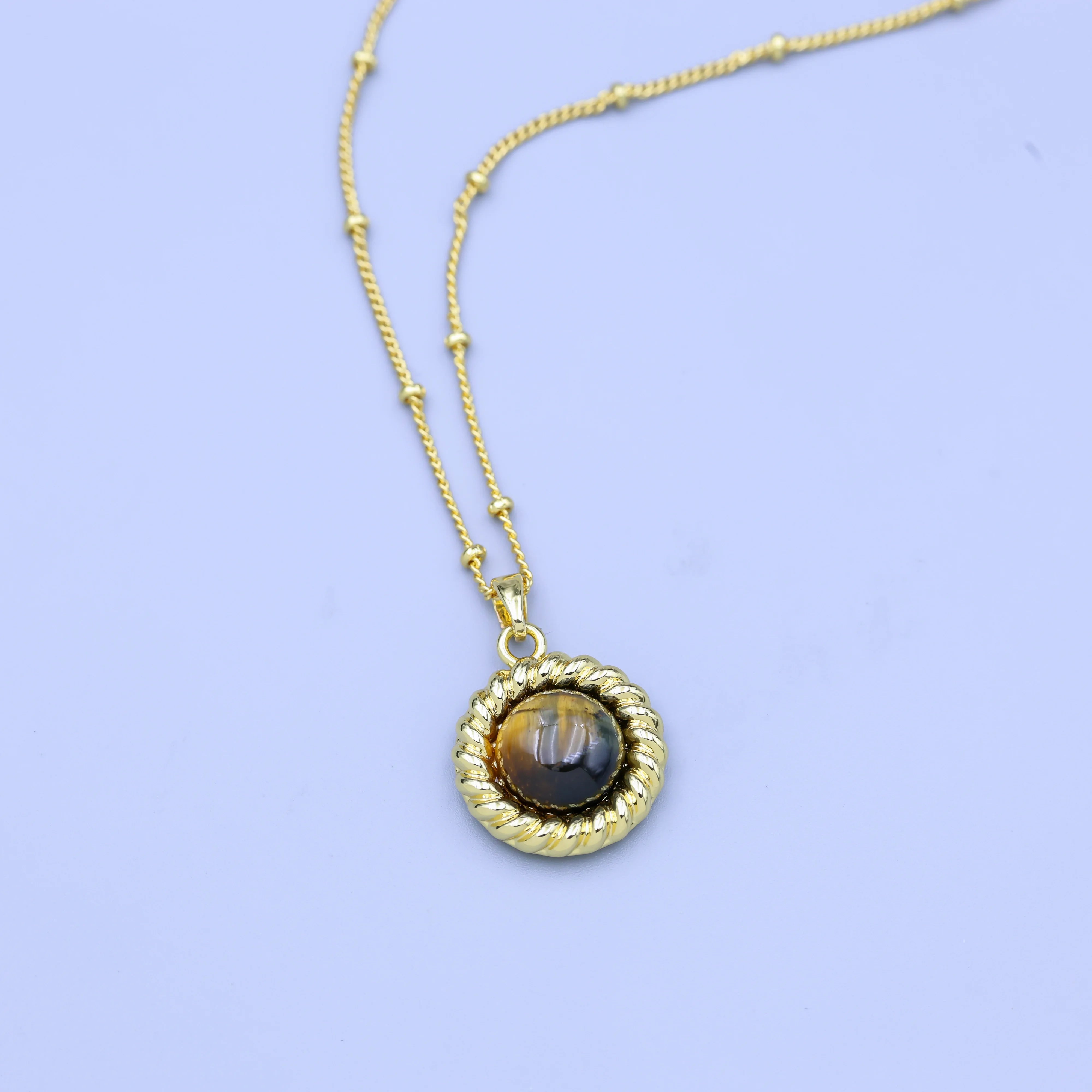 DIY Fashion Design Lucky Adjustable Gold-Plated Link Chain Black Crystal Flower Diamond Pendant Inlaid Zircon Necklace Alloy