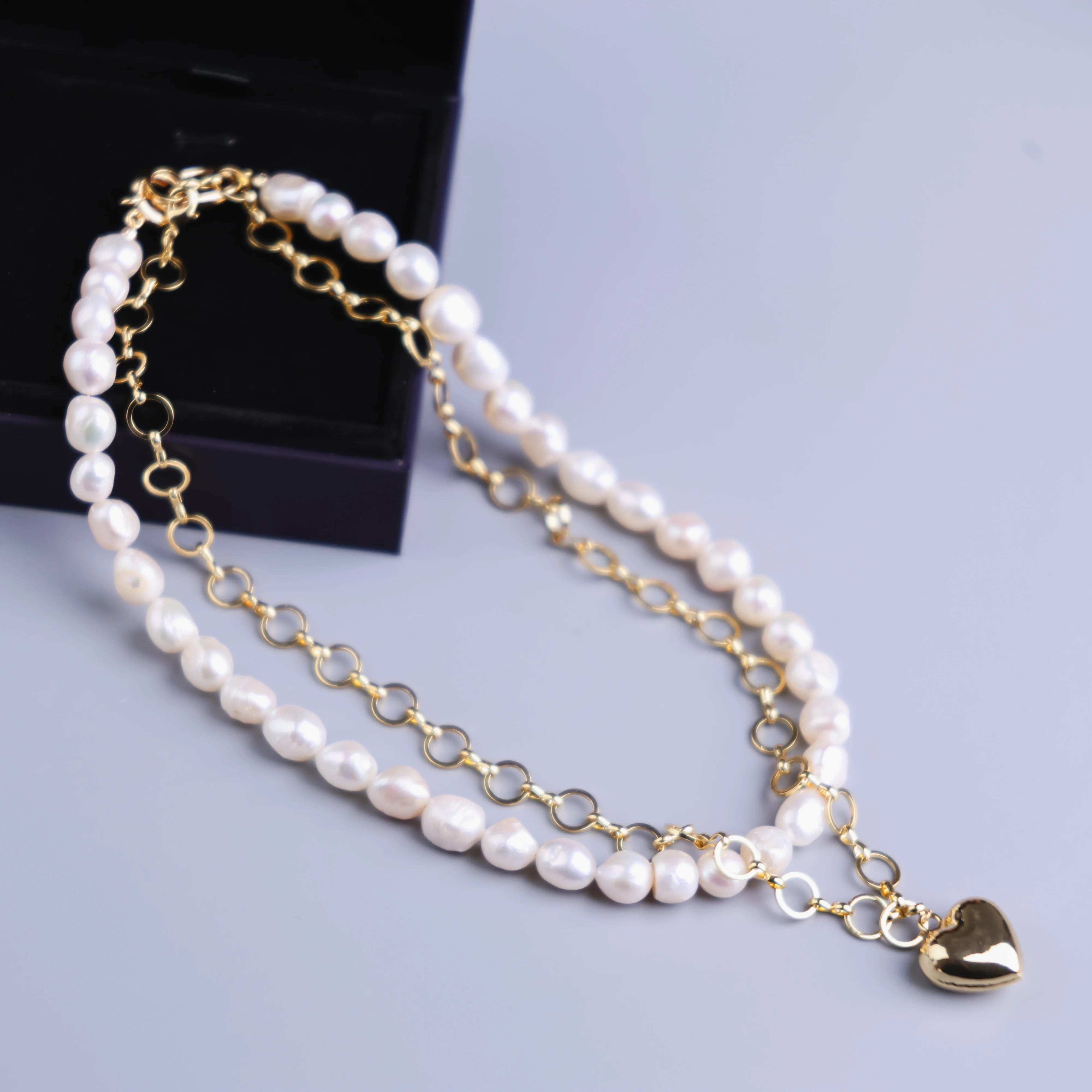 Customizable elegant gold-plated bracelet for Lady, adjustable freshwater pearl bead gold-plated fashionable jewelry