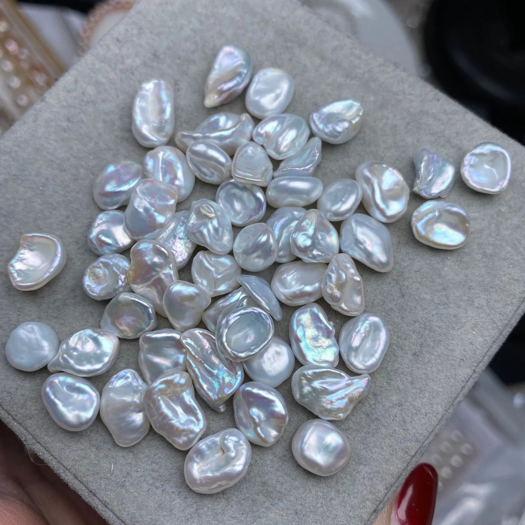 Wholesale Natural Heart-Shaped Freshwater Pearls Thick/Fat Good Luster Clean Surface 7-8mm DIY jewelry accessories