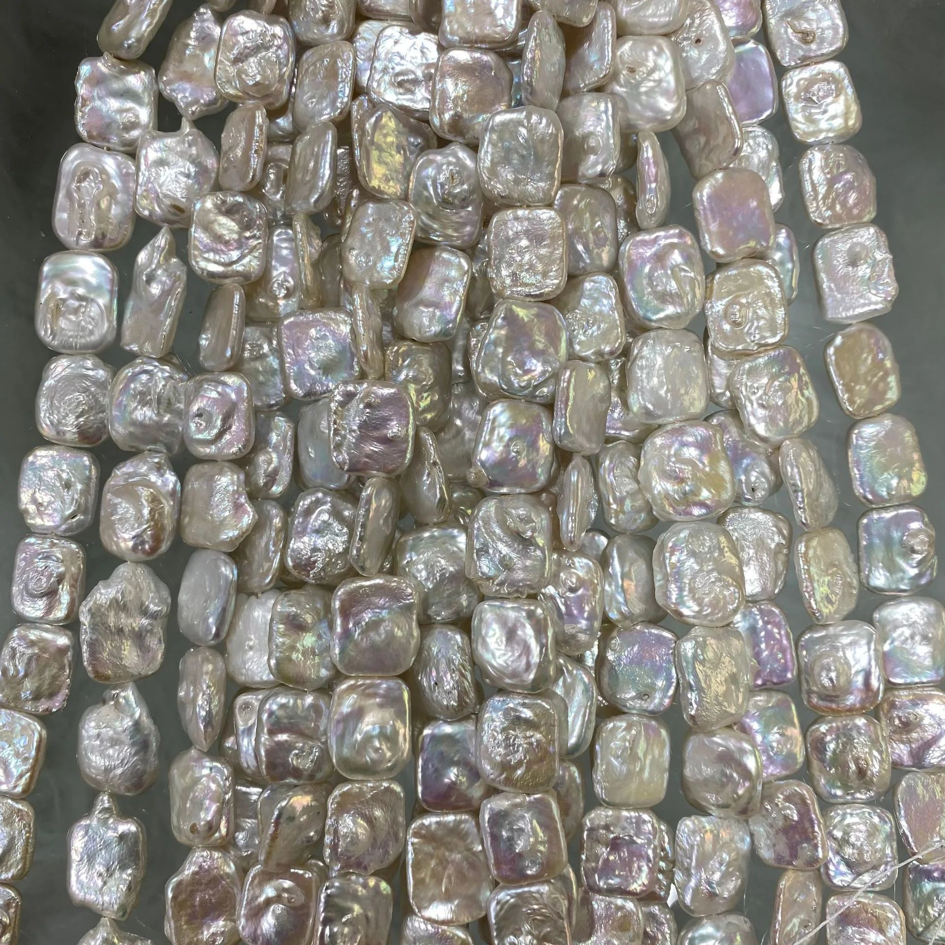 Zhuji AAA Grade Cultured Freshwater Pearl 14-15mm square Baroque pearls DIY design using pearls