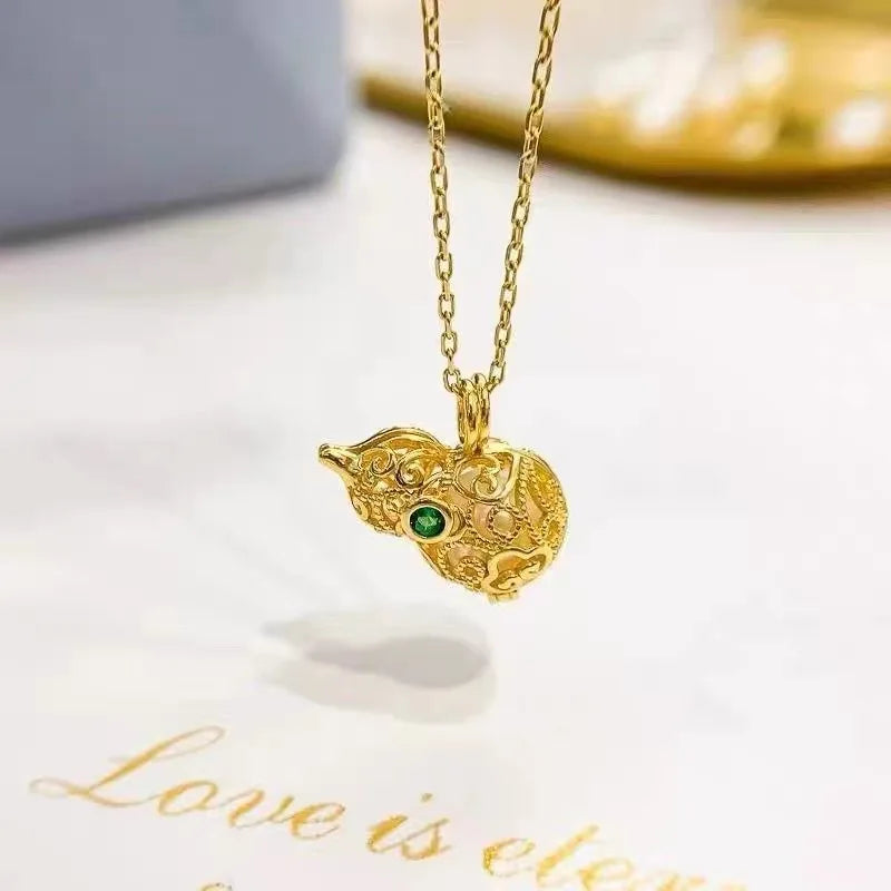 DIY fashion design 18K gold-plated freshwater natural pearl pendant necklace, suitable for women's luxurious matching