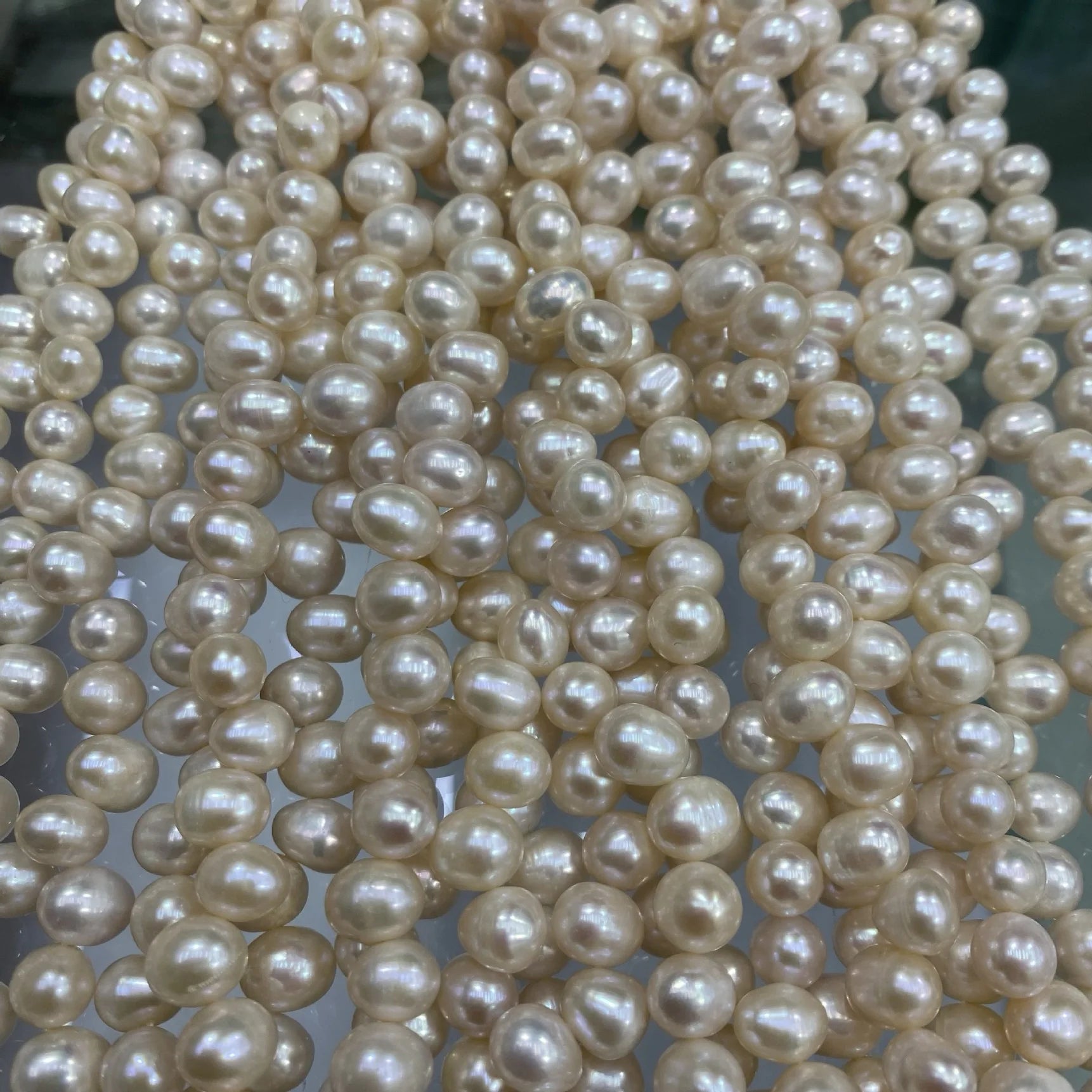Natural Freshwater round Pearl Beads 8-8.5mm White Color Strong Light Grain-Free Spot-Free DIY Jewelry Accessories Pearl