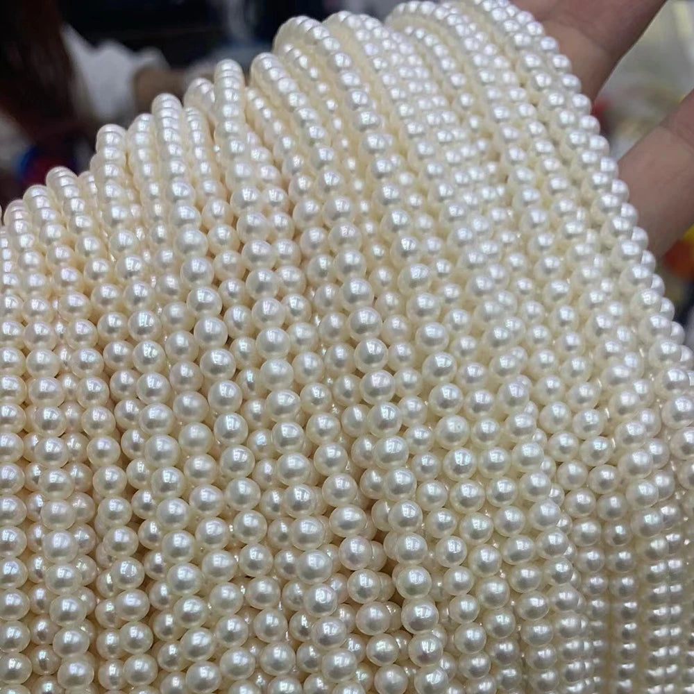 4A Quality 7-8mm Bulk Freshwater Natural Pearl High End DIY Jewelry Making Pearls High Gloss and High Roundness