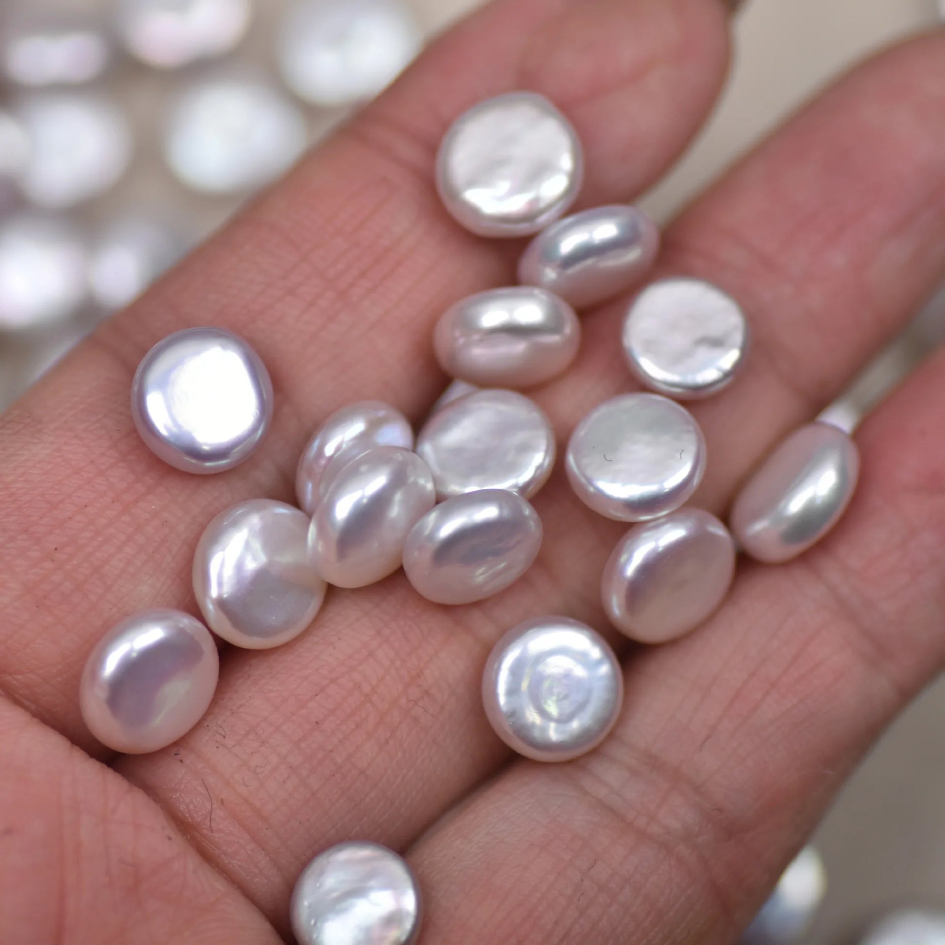 High Quality 8-10mm White Pearl round Shape Bead Good Luster Natural Freshwater Pearl Advanced DIY Jewelry Accessories