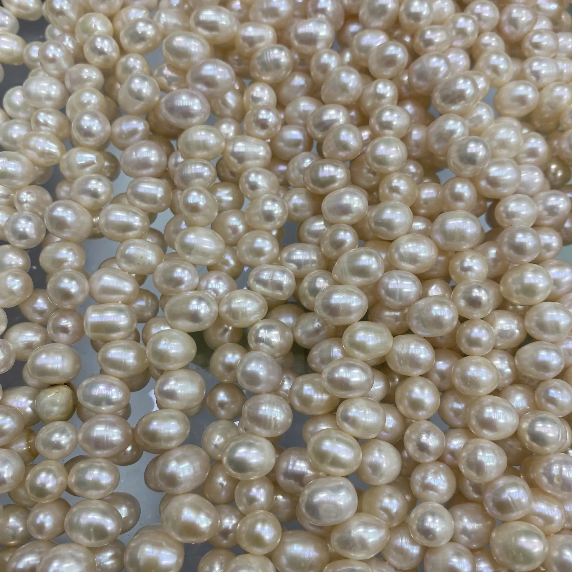 Natural Freshwater round Pearl Beads 8-8.5mm White Color Strong Light Grain-Free Spot-Free DIY Jewelry Accessories Pearl