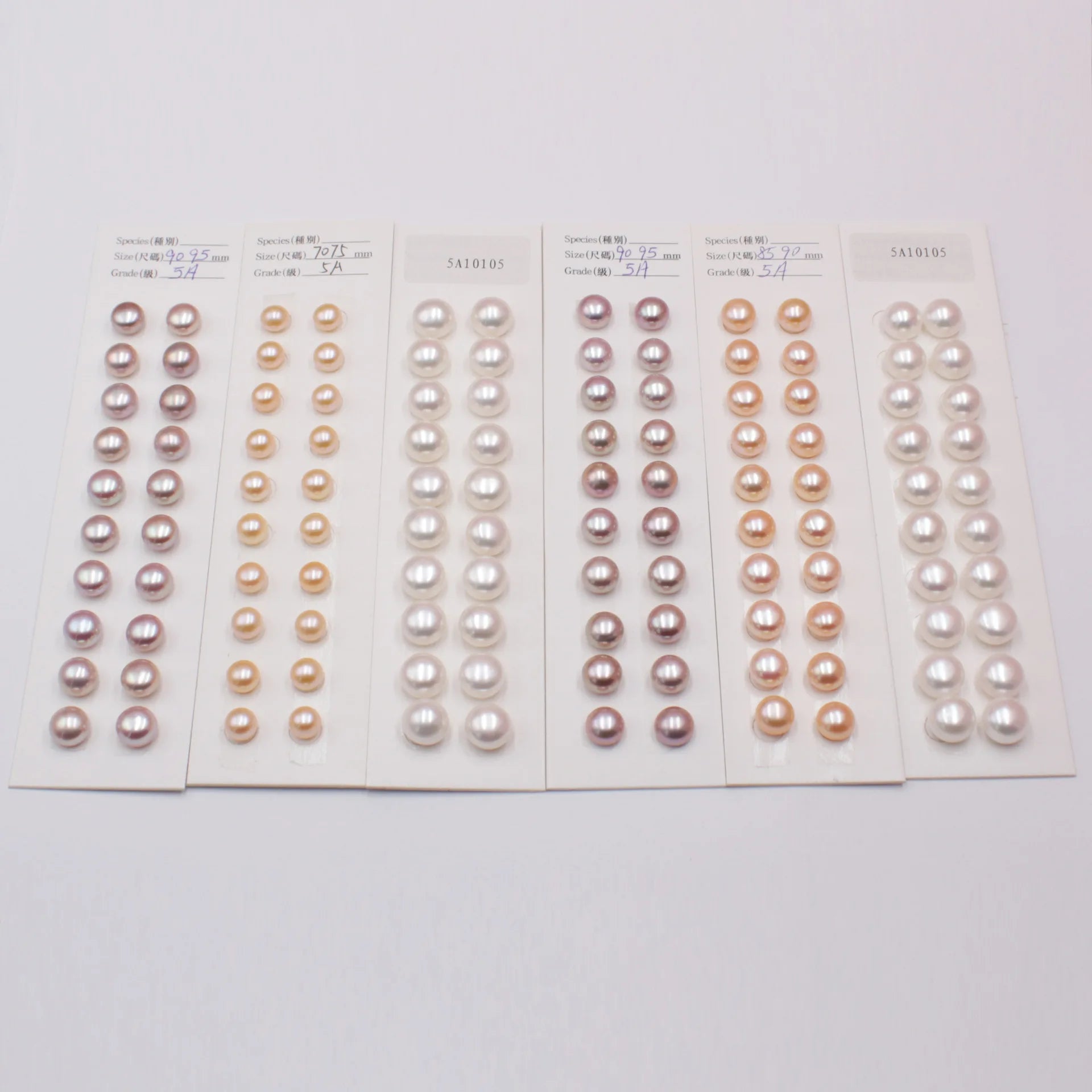 High Luster 5A Grade 5-10mm Half-Drilled Freshwater Pearls Button Shape Loose Pearls for DIY Jewelry Making