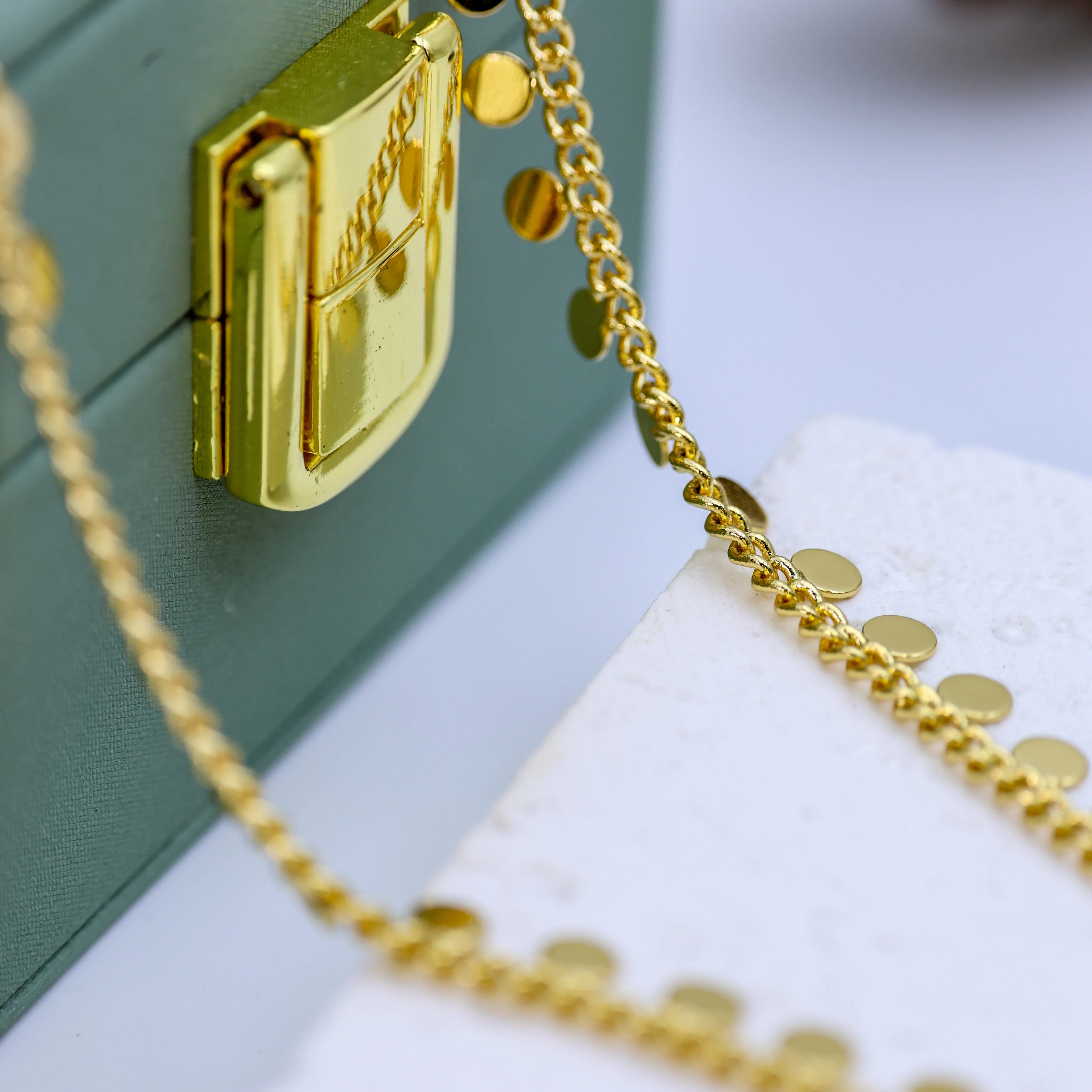 Ladies' DIY 18K gold plated high-end natural shaped pearl Baroque necklace