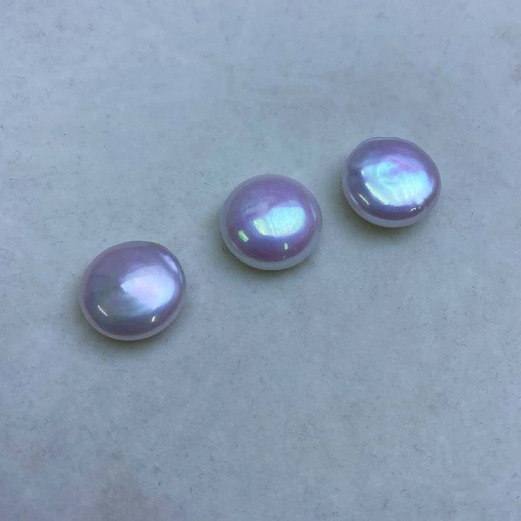 15mm White Button shape Cultured natural Freshwater Pearl Baroque Loose Beads High Luster Flawless for DIY Jewelry Making