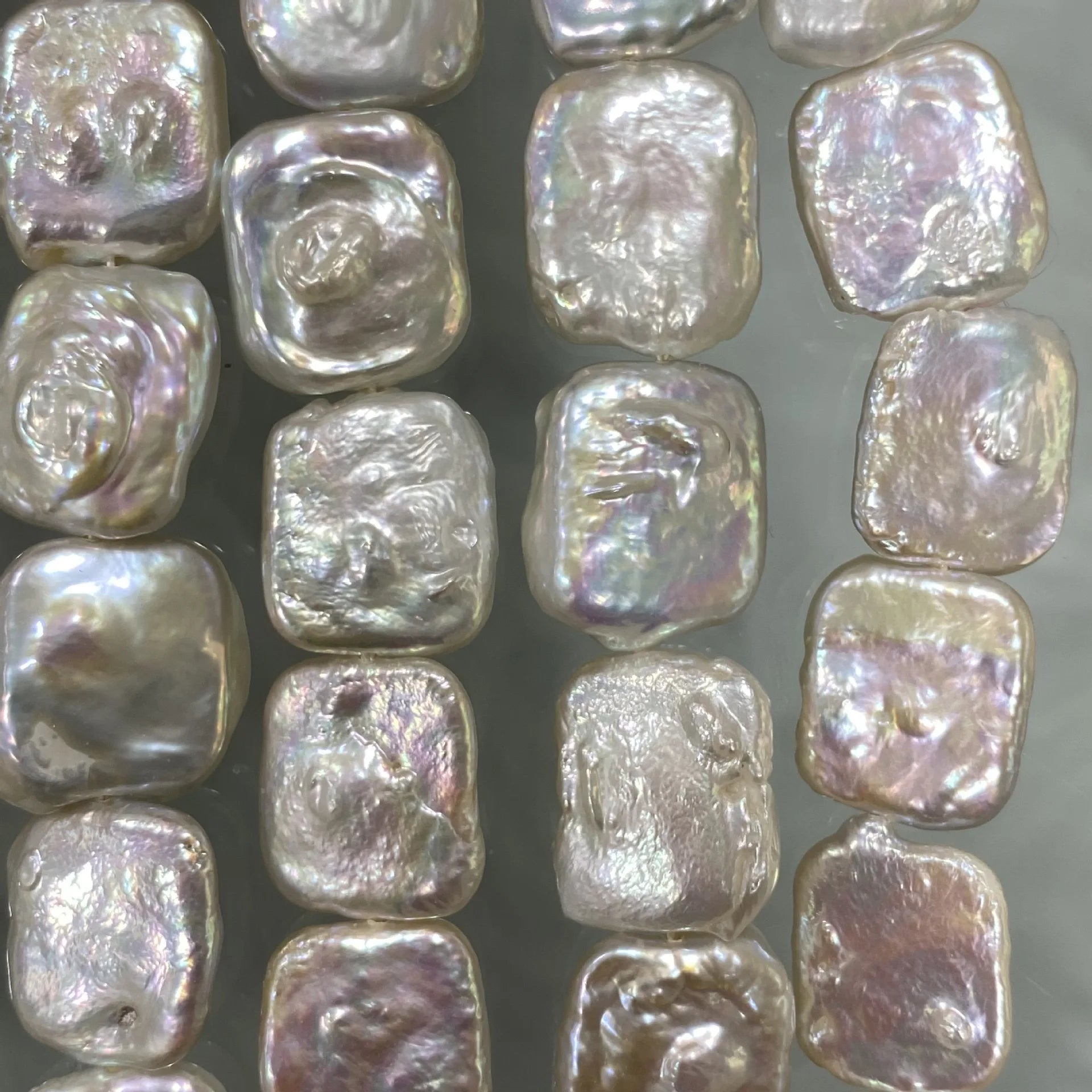 Zhuji AAA Grade Cultured Freshwater Pearl 14-15mm square Baroque pearls DIY design using pearls