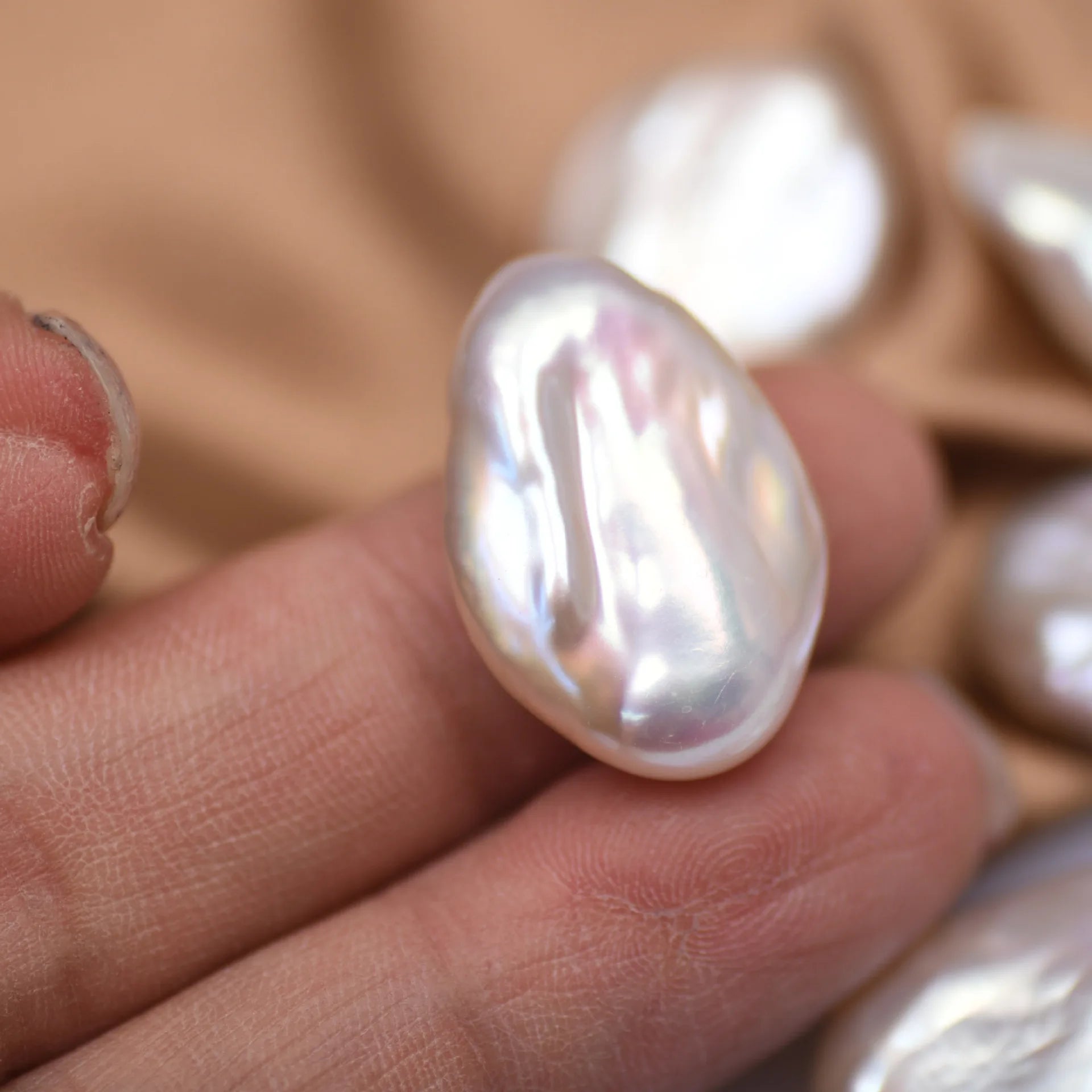 17-23mm Large Cultured Natural White Freshwater Loose Baroque Pearl with Good Luster for DIY Jewelry Making