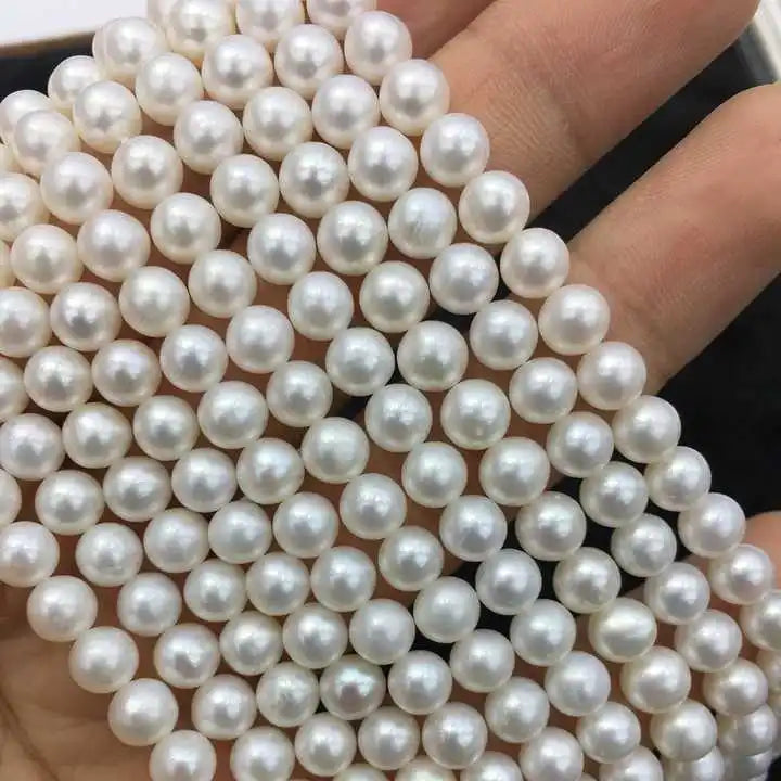 4A Quality 7-8mm Bulk Freshwater Natural Pearl High End DIY Jewelry Making Pearls High Gloss and High Roundness