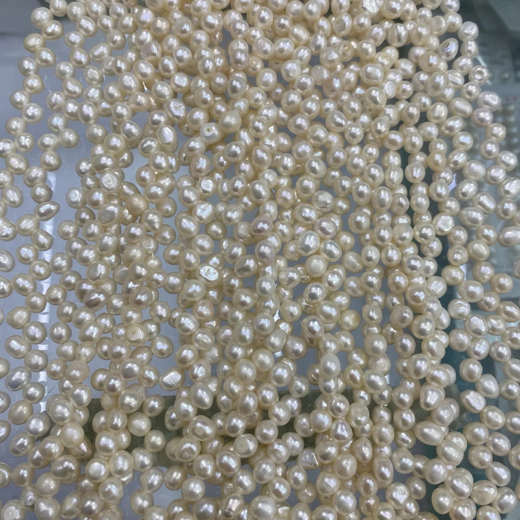 Natural Freshwater round Pearl Beads 8-8.5mm White Color Strong Light Grain-Free Spot-Free DIY Jewelry Accessories Pearl