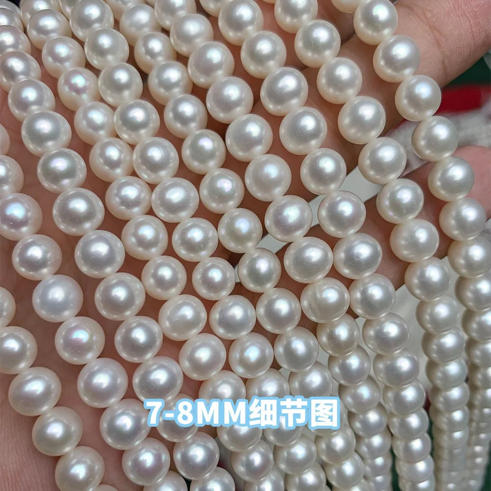 4A Quality 7-8mm Bulk Freshwater Natural Pearl High End DIY Jewelry Making Pearls High Gloss and High Roundness