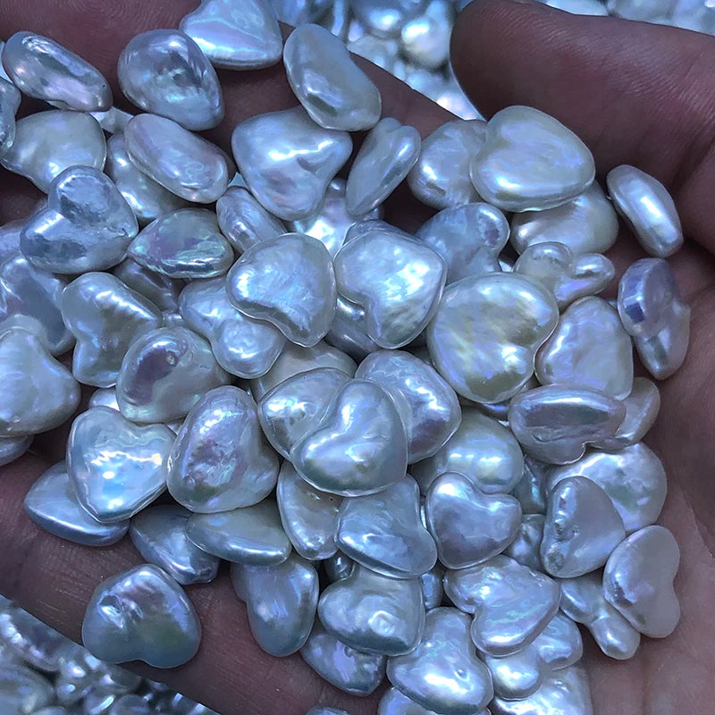 Wholesale Natural Heart-Shaped Freshwater Pearls Thick/Fat Good Luster Clean Surface 7-8mm DIY jewelry accessories