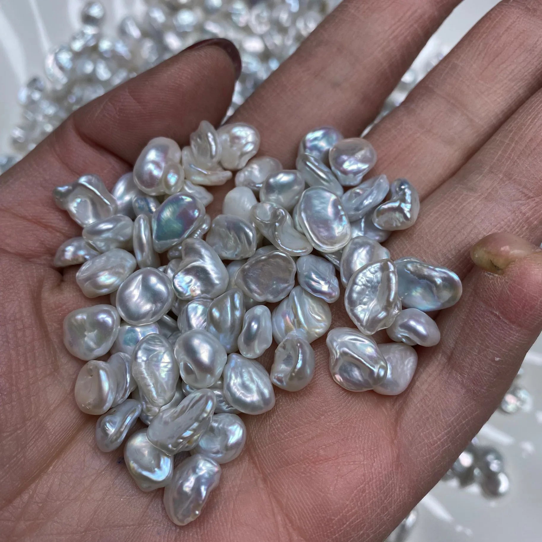 Wholesale Natural Heart-Shaped Freshwater Pearls Thick/Fat Good Luster Clean Surface 7-8mm DIY jewelry accessories