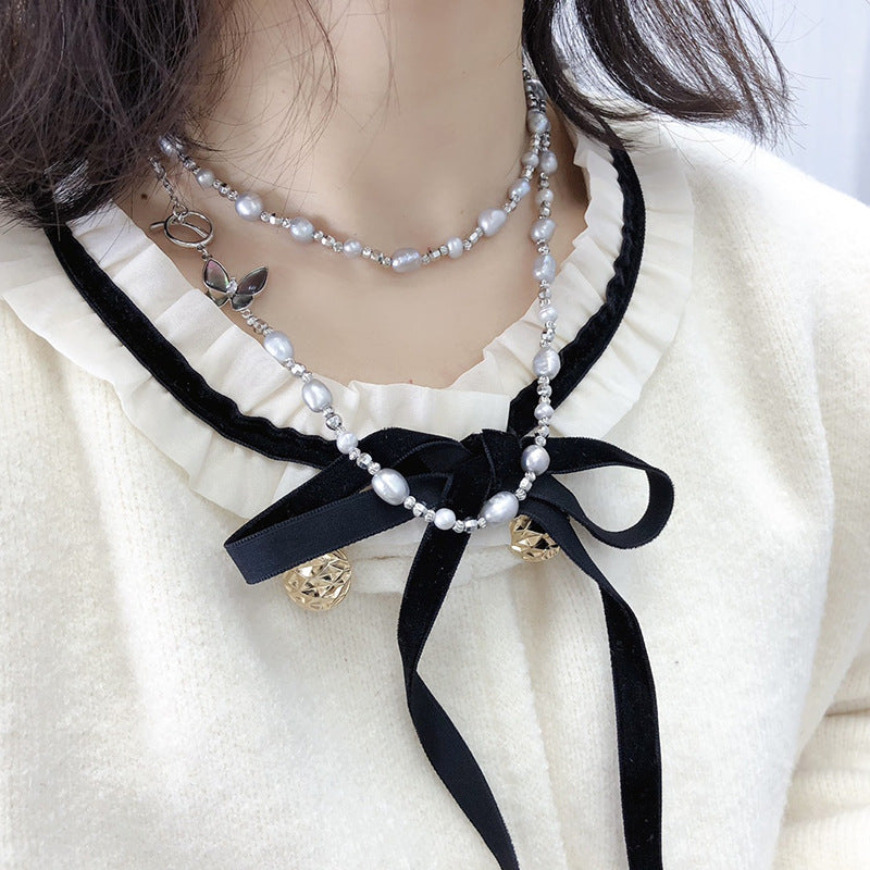 "Freshwater Pearl Necklace | Long-Length Simple Fashion for Women"