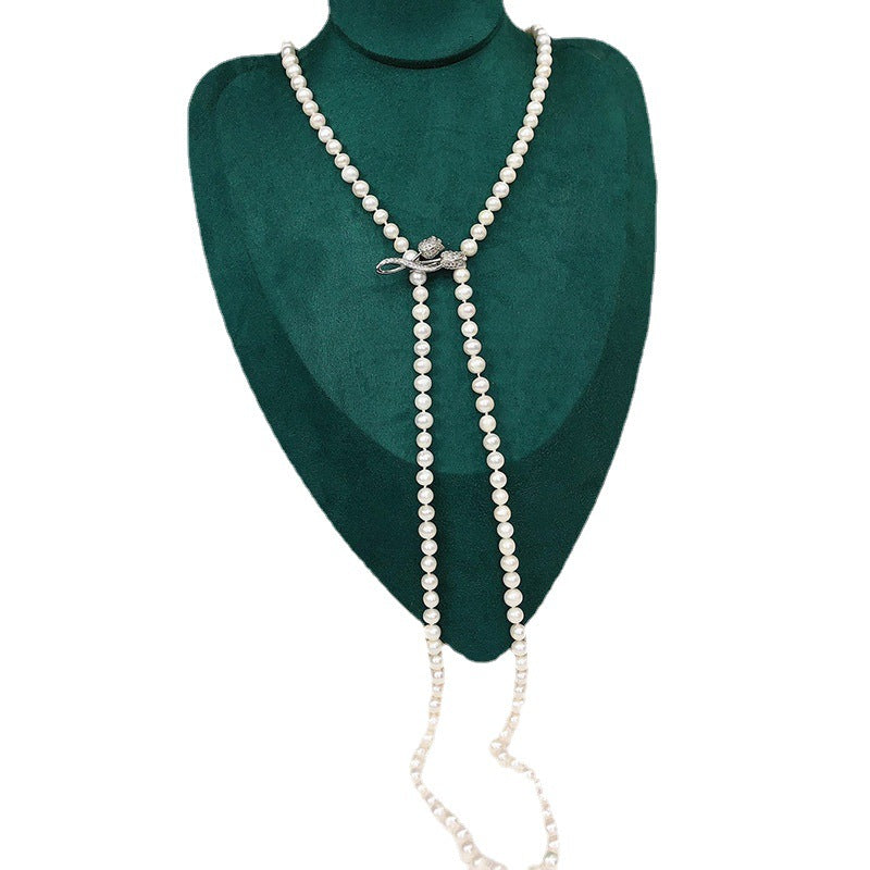 Multi-Way Freshwater Pearl Necklace - 7-8mm, Vintage French Style, Wholesale