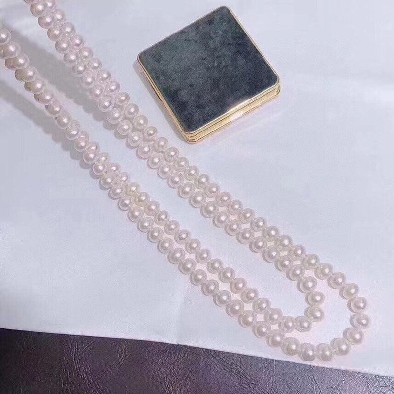 "Freshwater Pearl Necklace | Long-Length Simple Fashion for Women"