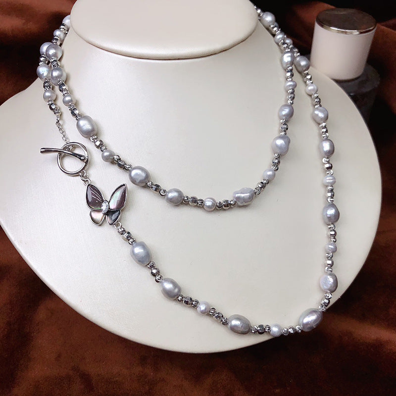 "Freshwater Pearl Necklace | Long-Length Simple Fashion for Women"