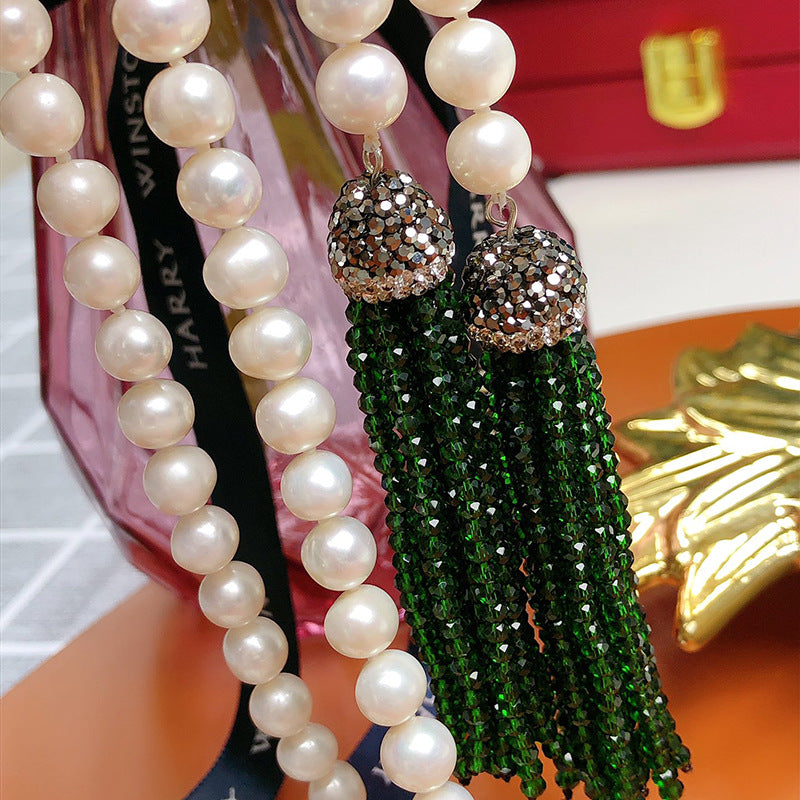 "Freshwater Pearl Necklace | Long-Length Simple Fashion for Women"