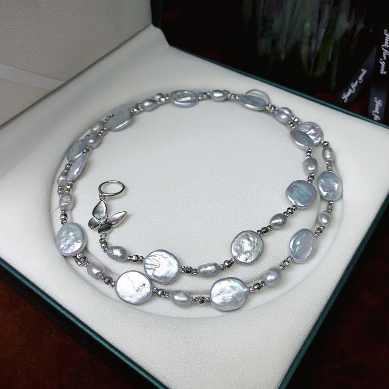 "Freshwater Pearl Necklace | Long-Length Simple Fashion for Women"