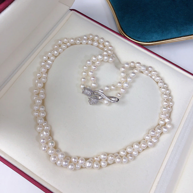 Multi-Way Freshwater Pearl Necklace - 7-8mm, Vintage French Style, Wholesale