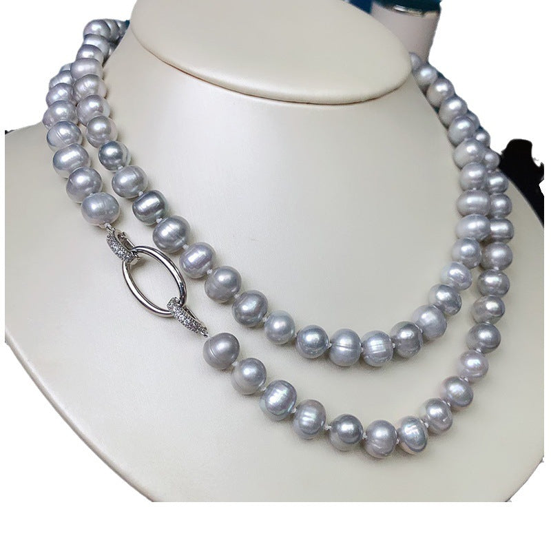 "Freshwater Pearl Necklace | Long-Length Simple Fashion for Women"