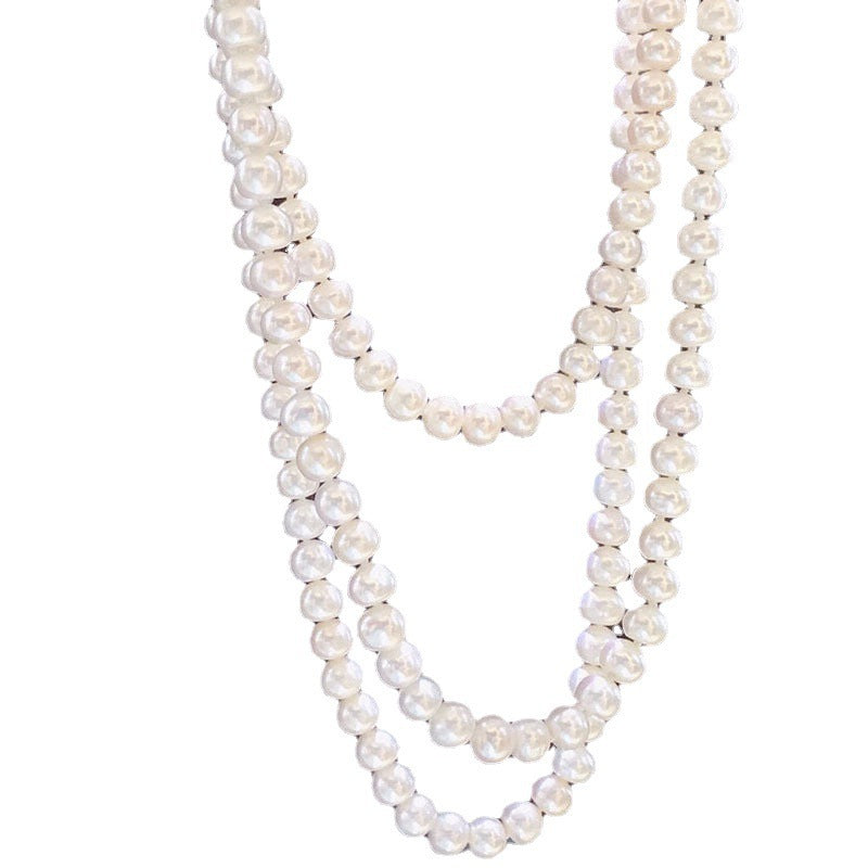"Freshwater Pearl Necklace | Long-Length Simple Fashion for Women"