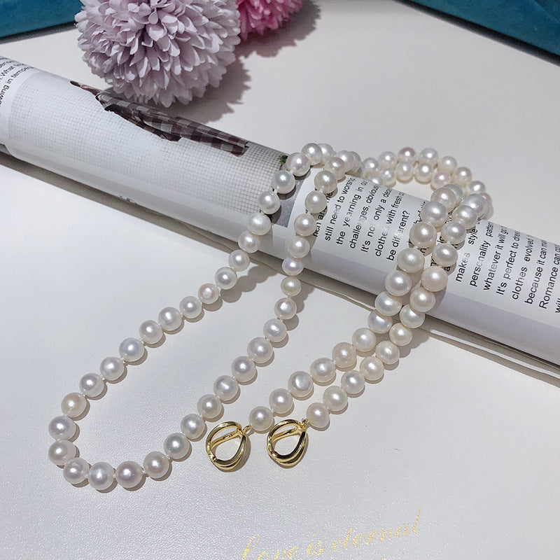 "Freshwater Pearl Necklace | Long-Length Simple Fashion for Women"