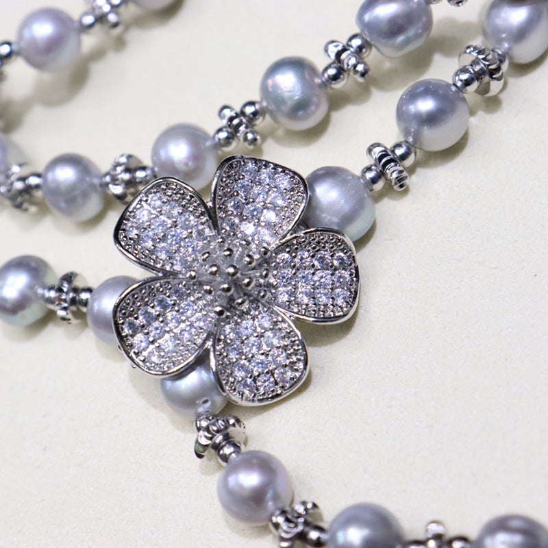 "Freshwater Pearl Necklace | Long-Length Simple Fashion for Women"