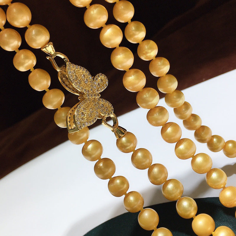 "Freshwater Pearl Necklace | Long-Length Simple Fashion for Women"