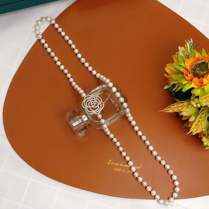 "Freshwater Pearl Necklace | Long-Length Simple Fashion for Women"
