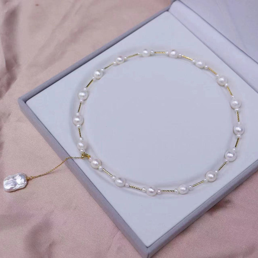 Baroque Pearl Choker Necklace!