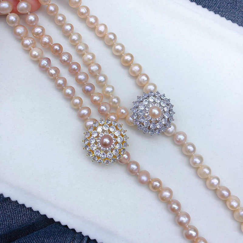 "Freshwater Pearl Necklace | Long-Length Simple Fashion for Women"