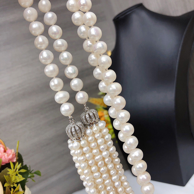 "Freshwater Pearl Necklace | Long-Length Simple Fashion for Women"