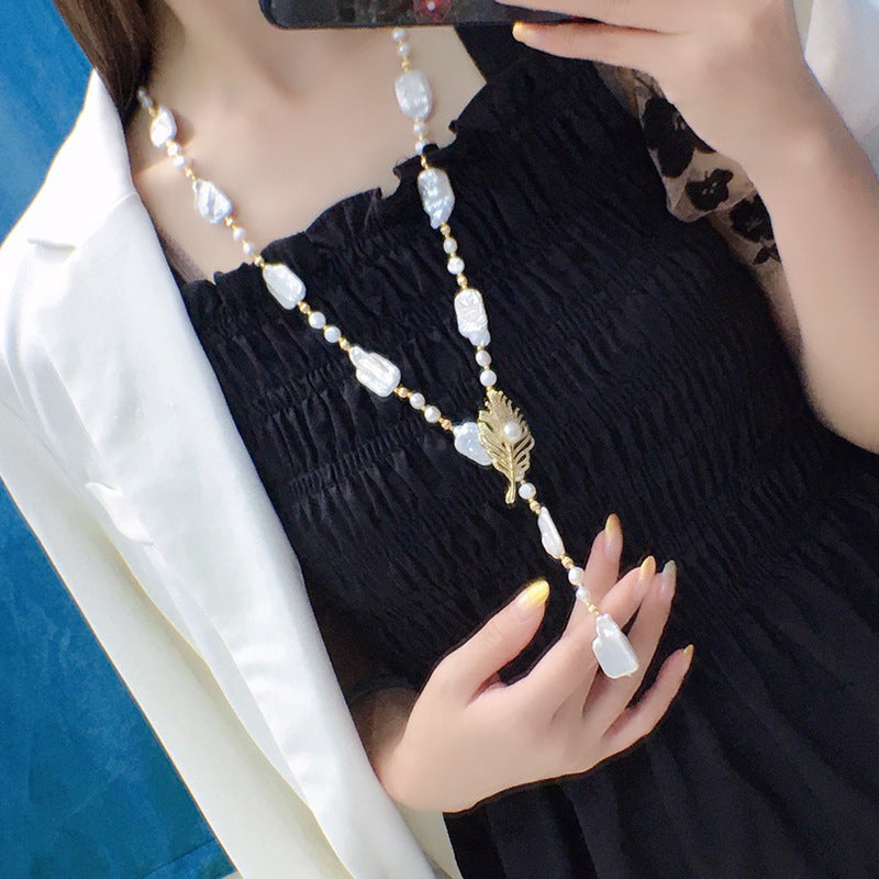 Irregular Baroque Freshwater Pearl Necklace - Unique Versatile Jewelry, Minimalist Designer Pearl Chain for Wholesale