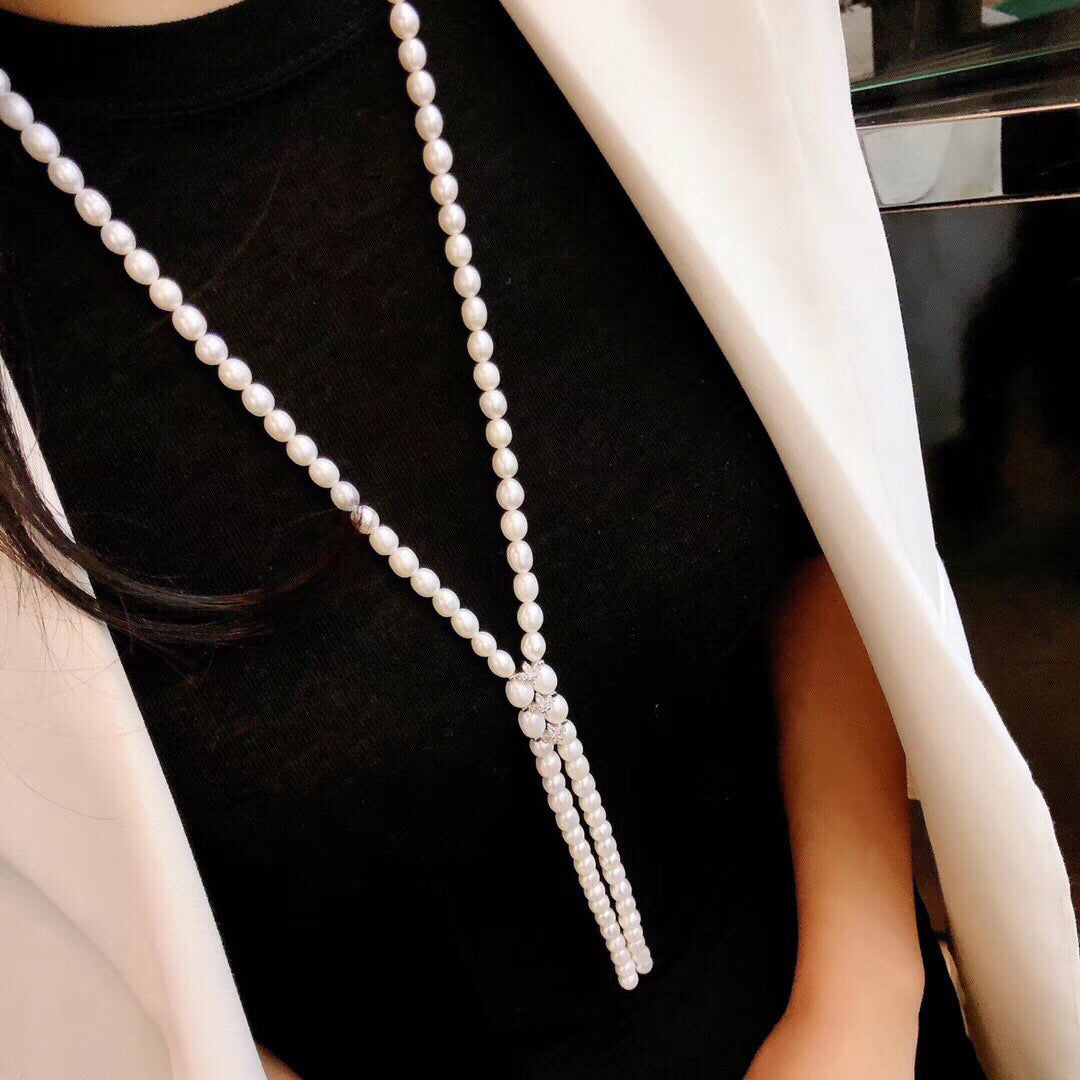 Korean Style Freshwater Pearl Necklace - 7-8mm, Handpicked High Luster, Elegant Design