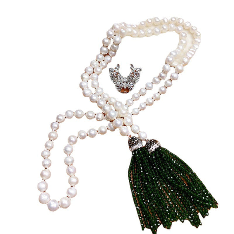"Freshwater Pearl Necklace | Long-Length Simple Fashion for Women"