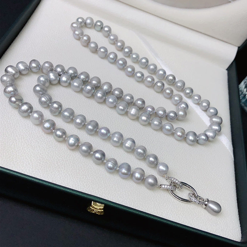 "Freshwater Pearl Necklace | Long-Length Simple Fashion for Women"