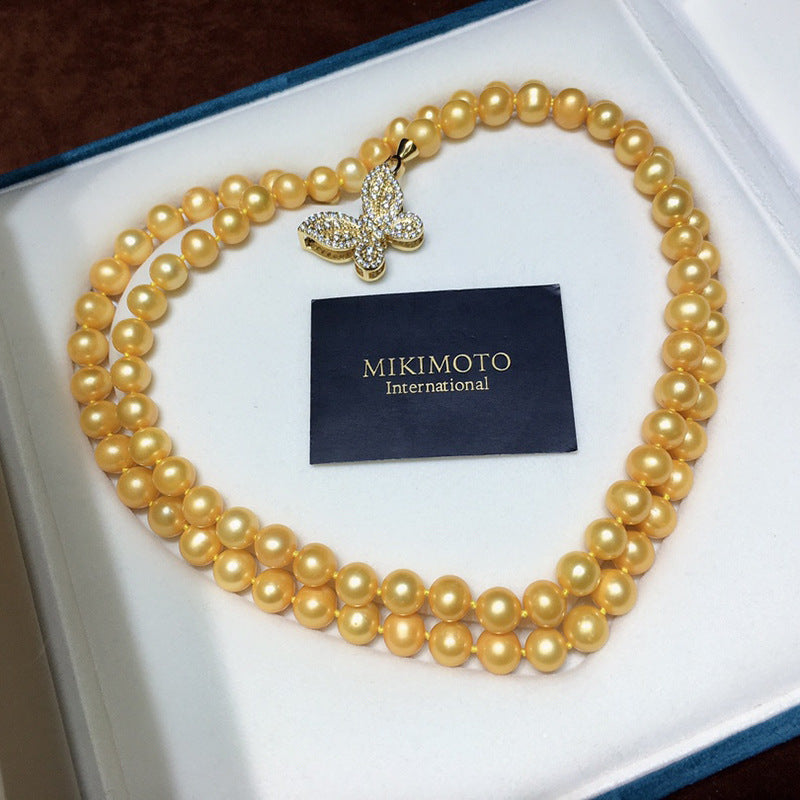 "Freshwater Pearl Necklace | Long-Length Simple Fashion for Women"