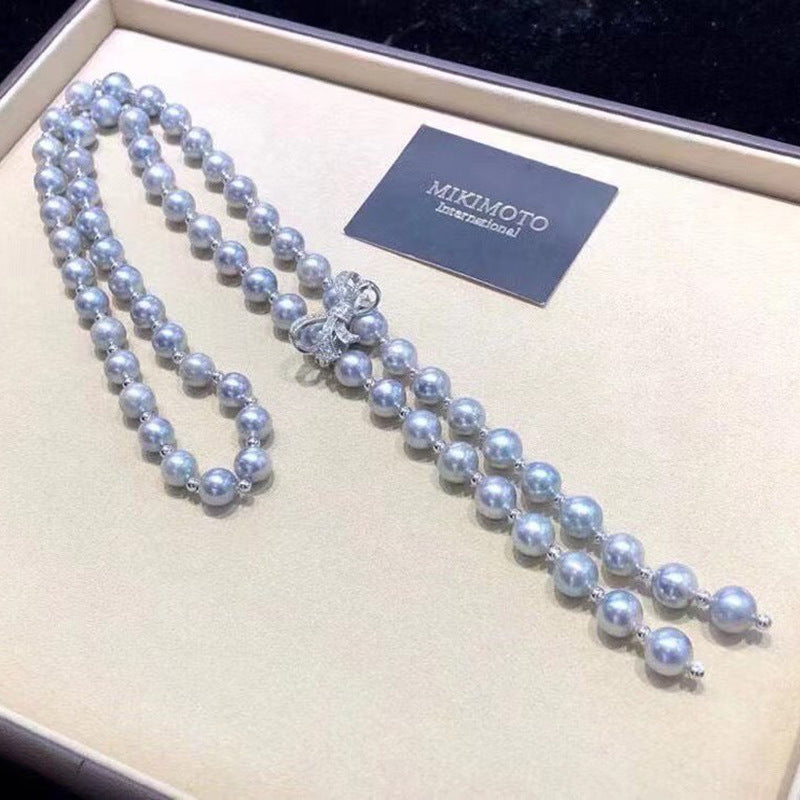 Gray Freshwater Pearl Necklace - 8-9mm Pendant, Unique & Fashionable Design