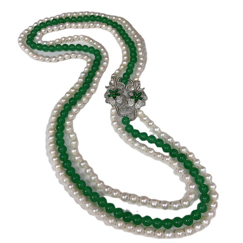 "Freshwater Pearl Necklace | Long-Length Simple Fashion for Women"