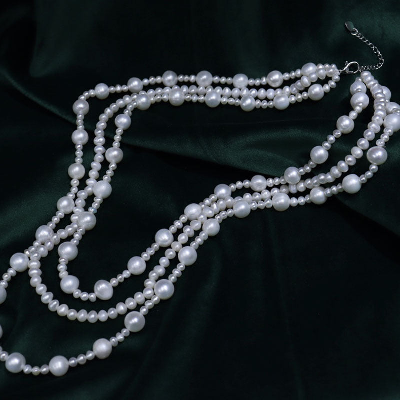 "Freshwater Pearl Necklace | Long-Length Simple Fashion for Women"