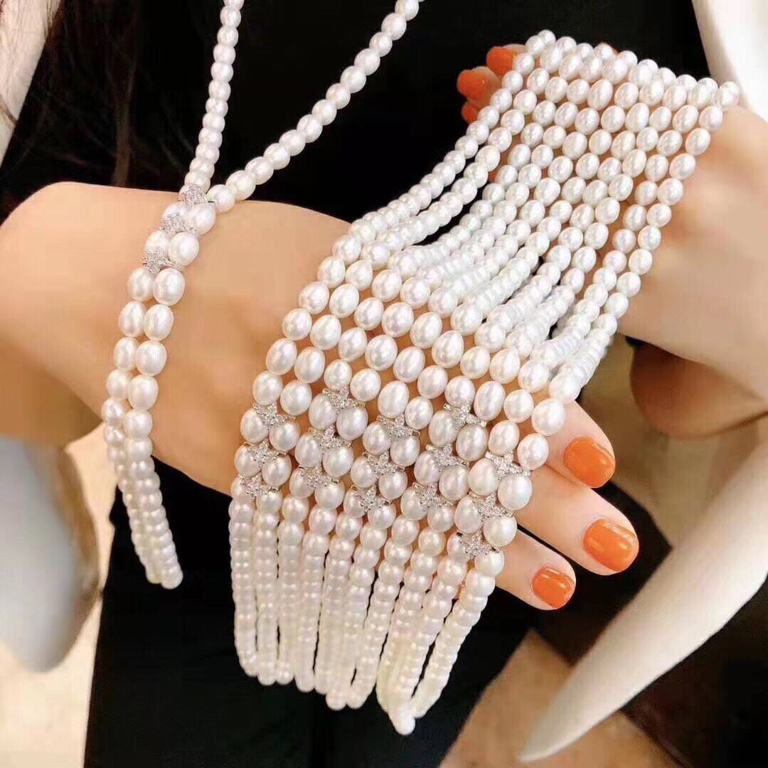 Korean Style Freshwater Pearl Necklace - 7-8mm, Handpicked High Luster, Elegant Design