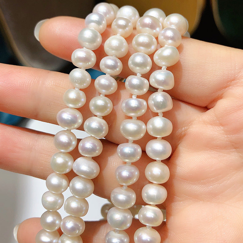 "Freshwater Pearl Necklace | Long-Length Simple Fashion for Women"
