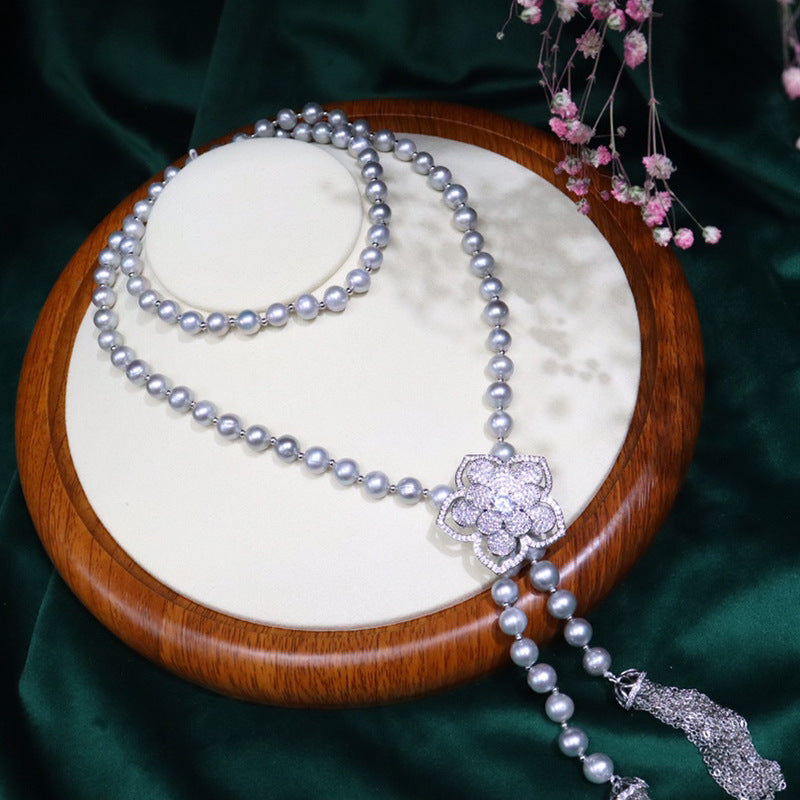 "Freshwater Pearl Necklace | Long-Length Simple Fashion for Women"