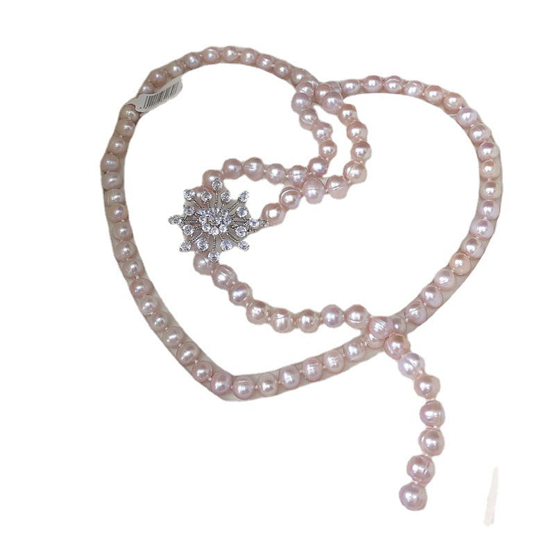 "Freshwater Pearl Necklace | Long-Length Simple Fashion for Women"
