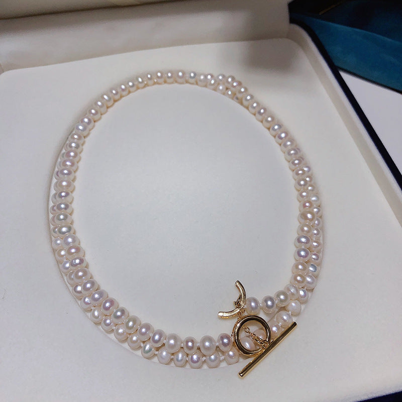 "Freshwater Pearl Necklace | Long-Length Simple Fashion for Women"