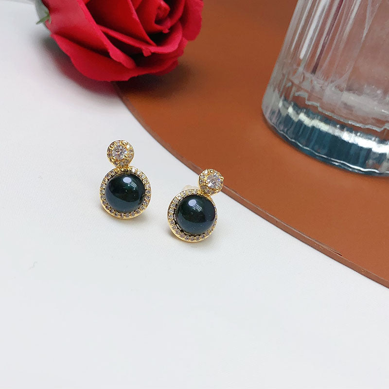 freshwater pearl stud earrings fashion versatile jewelry
